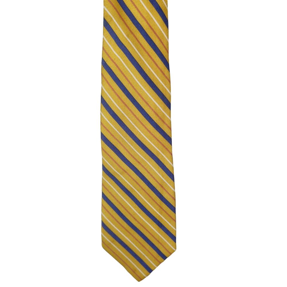 Bijoux Terner‎ Neck Tie Genuine Silk Yellow Striped